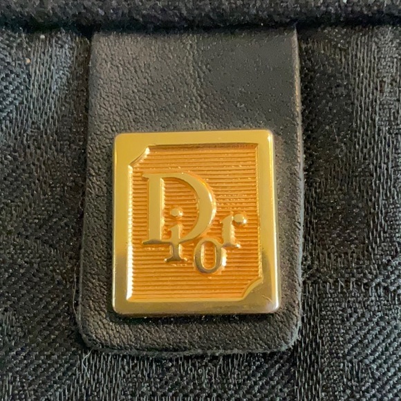 DIOR Vintage Trotter Canvas Clutch Jet Black - Picture 9 of 12